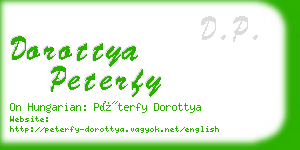 dorottya peterfy business card